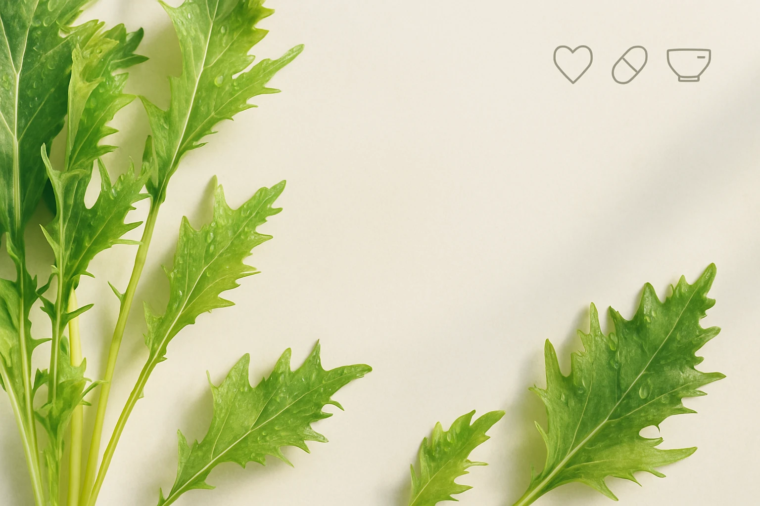 Friss zöld salátalevelek vízcseppekkel, világos háttér előtt.